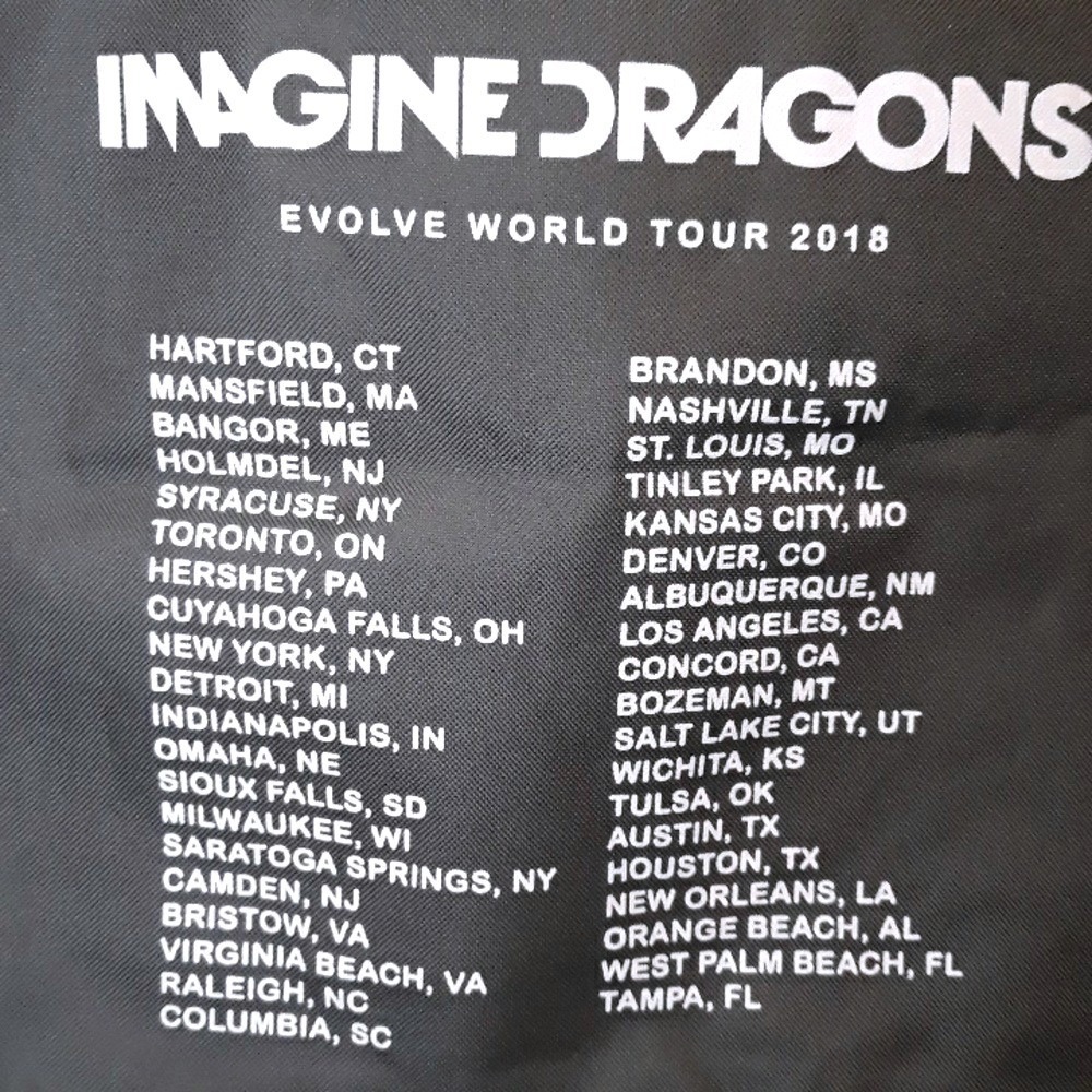 Imagine Dragons 2018 Evolve Tour Tote Bag Graphic Merch - Picture 6 of 8
